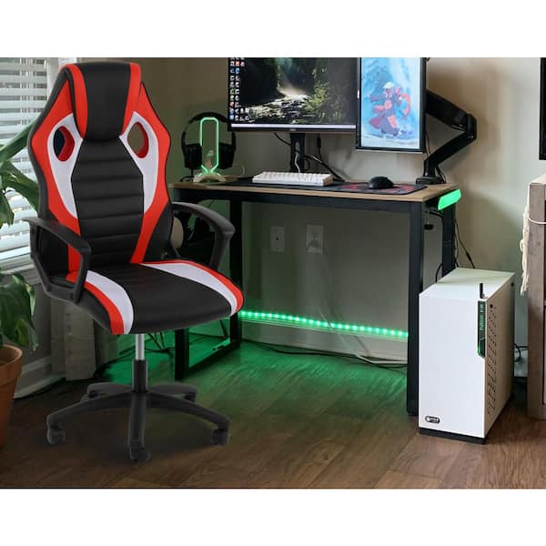 Computer gaming chair with monitor online mount