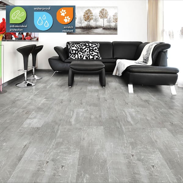 Lifeproof Rustic Wood 6 MIL x 8.7 in. W x 48 in. L Click Lock Waterproof  Luxury Vinyl Plank Flooring (20.1 sqft/case) I969102L - The Home Depot