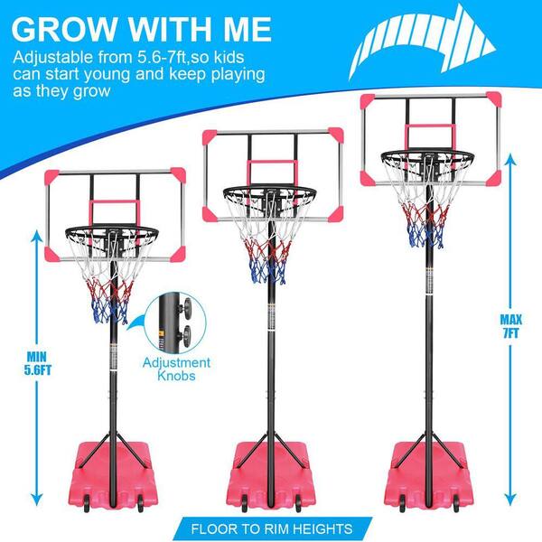 Otryad 28 in. Backboard Portable Basketball Goal System with