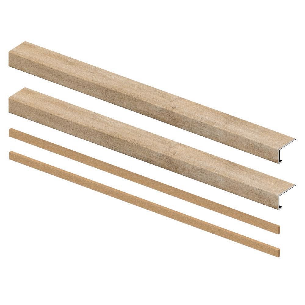 Bonnyneck Oak 5mm x 46in x 4in Exact Match Large Square Nose Open Stair Return/Landing Kit (2-Pack) price history on PriceWatchPro