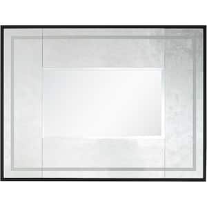 Makalu 36 in. x 48 in. Modern Rectangle Framed Decorative Mirror