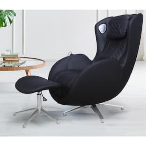 Bliss Series Black Faux Leather Reclining Massage Chair with Air Massage, Heated Lumber, Bluetooth Speakers