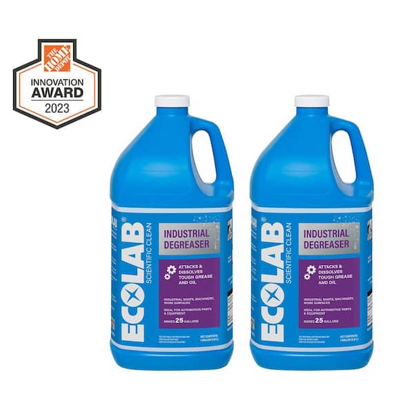 ECOLAB 1 Gal. Professional Strength Industrial Degreaser, Attacks Grease, Buildup and Stains (2-Pack)