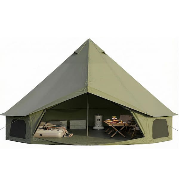 Outsunny 6-Person Oxford Cloth Teepee Tent A20-604V00GN - The Home