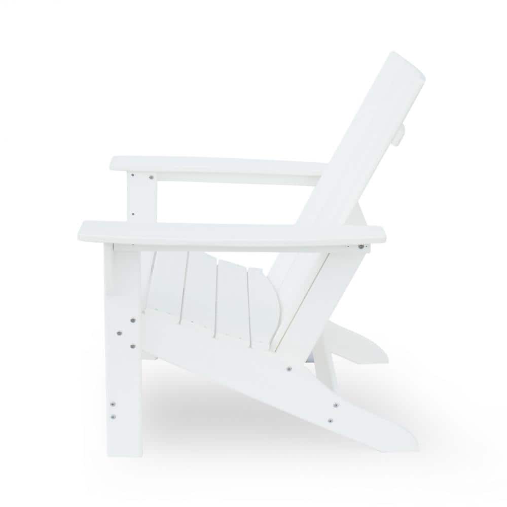 Robbyn Modern White Resin Adirondack Outdoor Chair