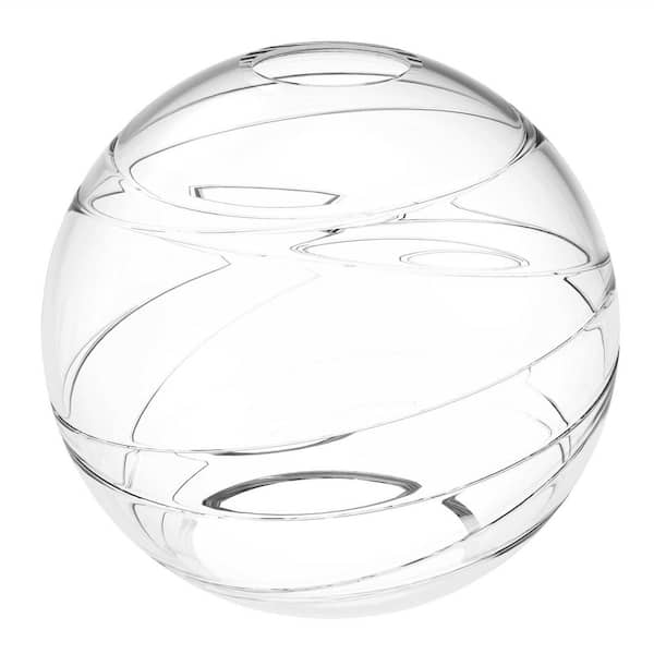 6 in. Height 3-Pack Clear Globe Glass 1 in. Fitter Width Vanity Pendant Flush Mount Light Shade