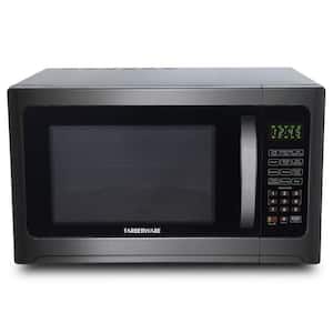 Black 1.2 cu. ft. Countertop Microwave in Stainless Steel with Grill Function, Black Stainless Steel