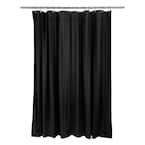 Bath Bliss Heavy Weight Shower Liner in Black-5239-48 - The Home Depot