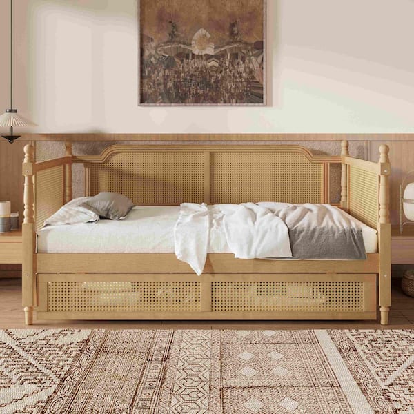 Walnut Twin Daybed with 2 Drawers