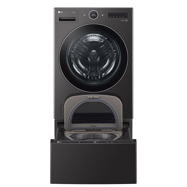 LG 5.0 cu. ft. Black Steel Smart Front Load Washer with Steam Setting