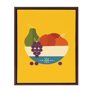 Sylvie "Fruit Bowl" by Amber Leaders Designs Framed Canvas Wall Art 24 in. x 18 in.