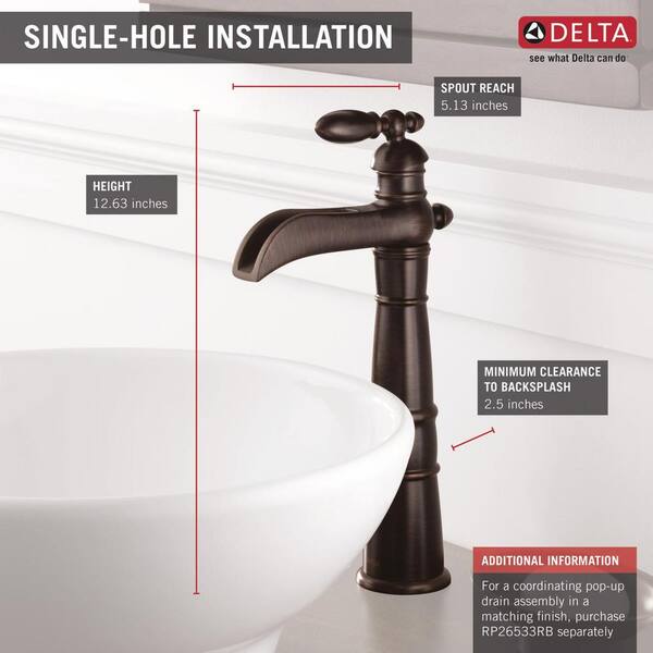 Delta Victorian Single Hole Single-Handle Vessel Bathroom Faucet