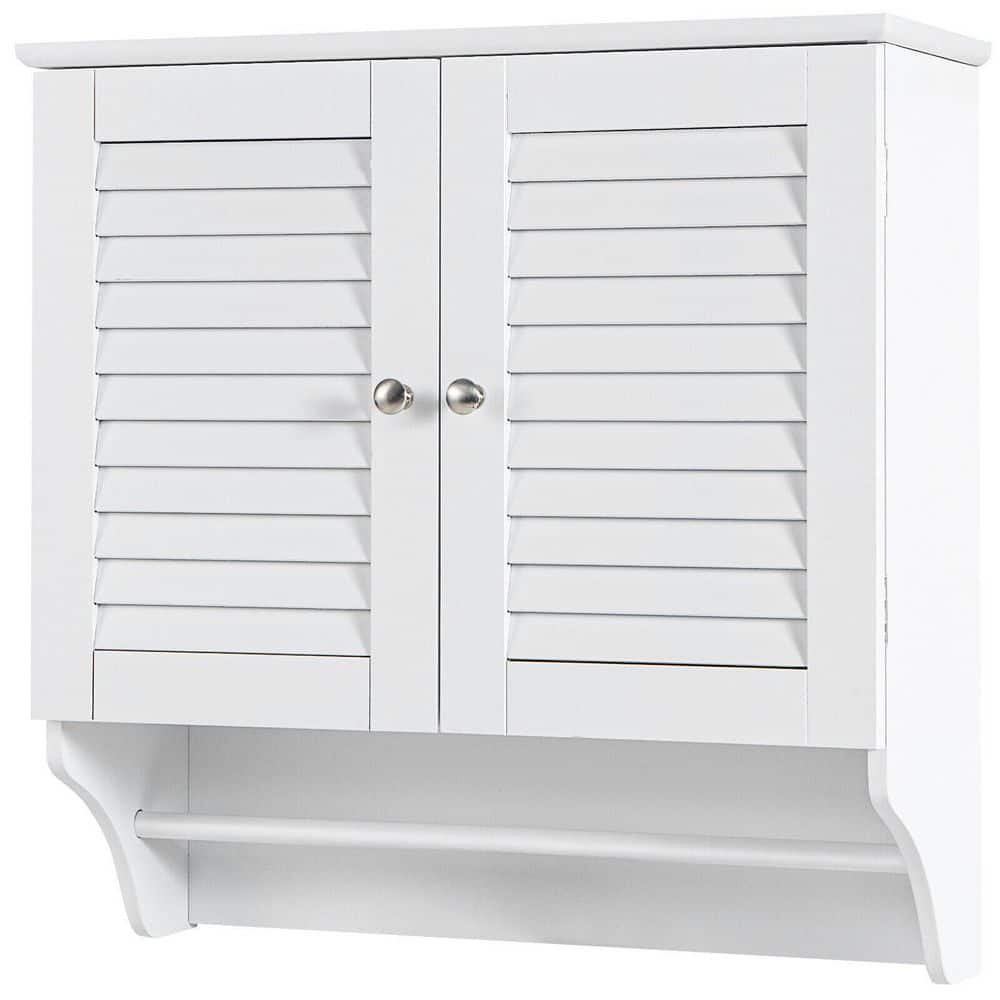 ANGELES HOME 23.5 in. W x 9 in. D x 23.5 in. H White Bathroom Wall