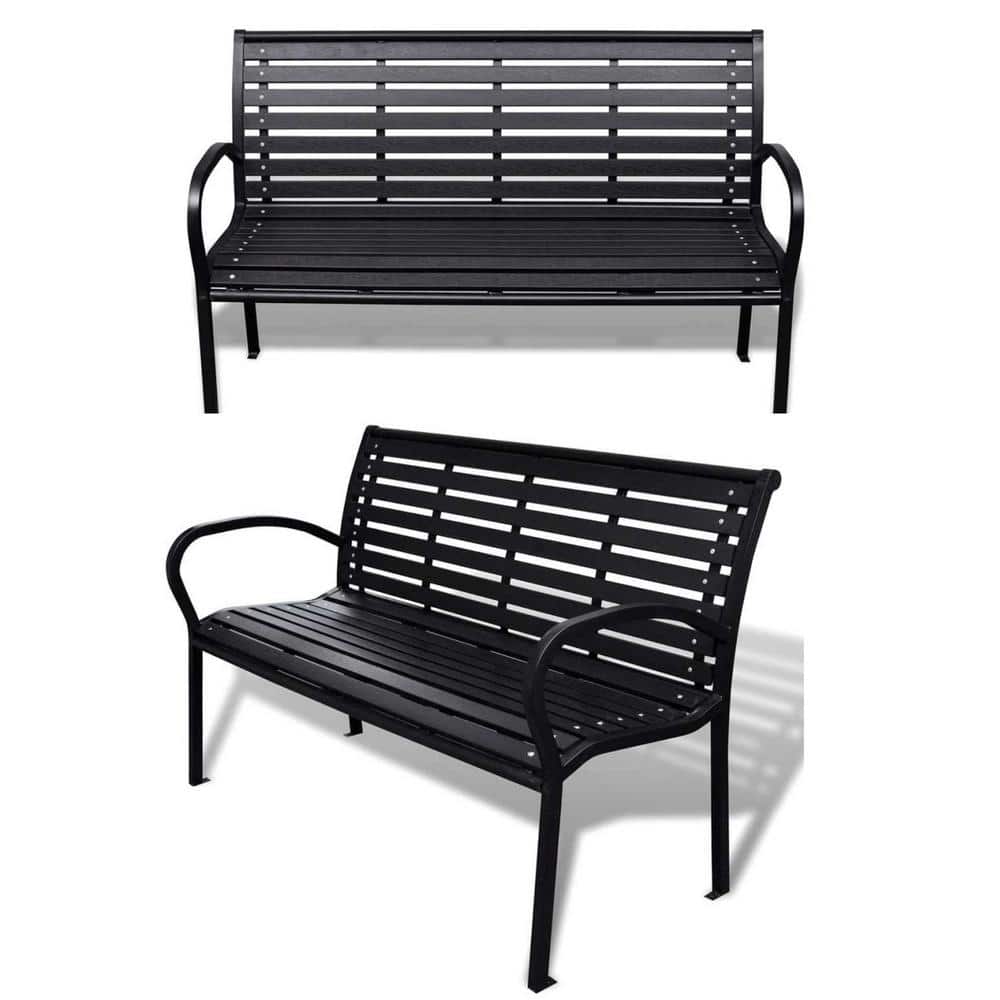 優先配送 Metal Sleek W in. 46 ITOPFOX Garden with Bench Patio Bench, 2人掛け・3人掛けソファ