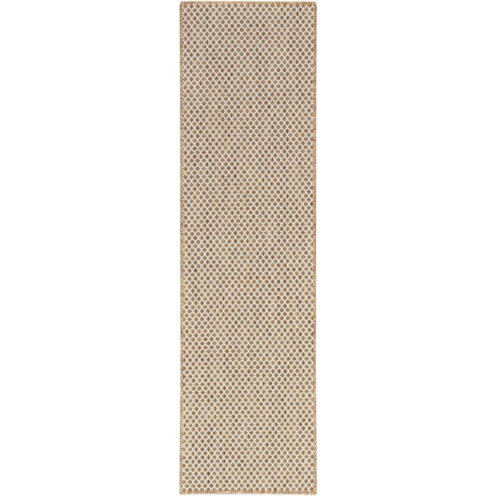 Courtyard Jute Ivory 2 ft. x 6 ft. All-over design Contemporary Runner Area Rug price history on PriceWatchPro