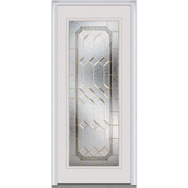 MMI Door 34 in. x 80 in. Majestic Elegance Right-Hand Full Lite Classic Primed Steel Prehung Front Door