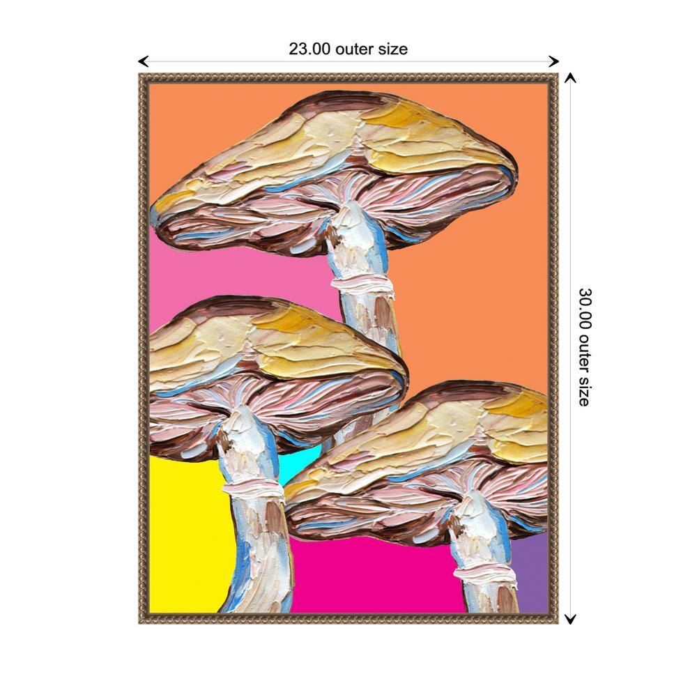 Colorful Abstract Mushroom Framed Canvas Wall Art
