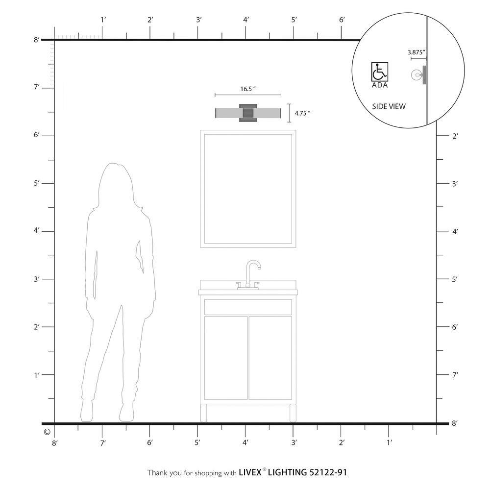 Brushed Nickel 2-Light Vanity with Satin Opal Glass
