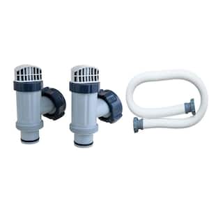 Plunger Valve Part (2-Pack) Plus 1.5 in. Pool Pump Replacement Hose (2-Pack)