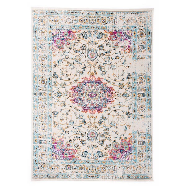 World Rug Gallery Traditional Persian 7 ft. 10 in. x 10 ft. Pink Area Rug