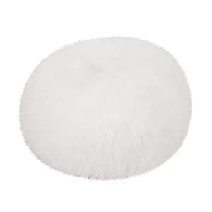 Hawley White Faux Fur 3-Foot Bean Bag