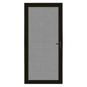 36 in. x 80 in. Bronze Surface Mount Ultimate Security Screen Door with Meshtec Screen