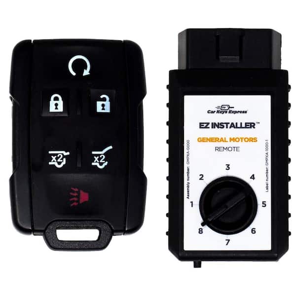 Replacement GM Remote-6 Buttons (Lock, Unlock, Panic, Hatch, Hatch Glass, & Remote Start) Includes programming device
