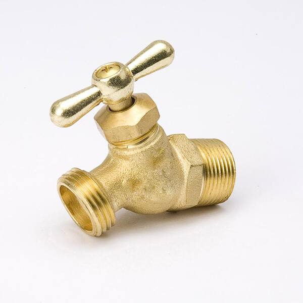 EZ-FLUID 3/4" MIP Heavy Duty Brass Hose Bibb – No-Kink, Loose Key Garden Faucet