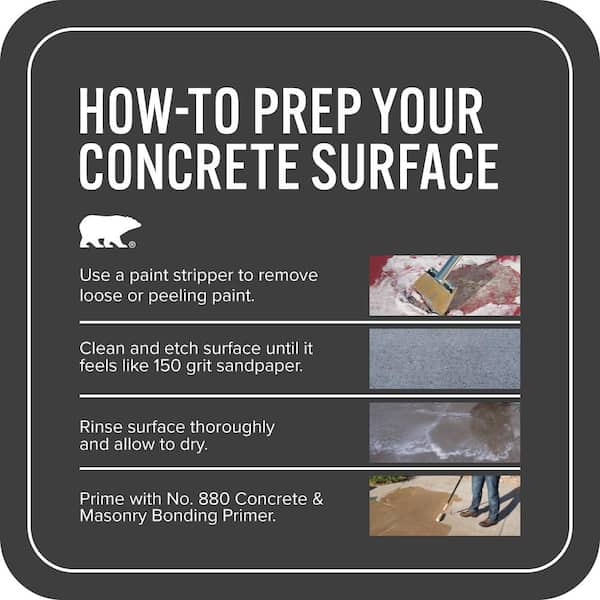 BEHR PREMIUM - 1 gal. #N520-7 Carbon Self-Priming 1-Part Epoxy Satin Interior/Exterior Concrete and Garage Floor Paint