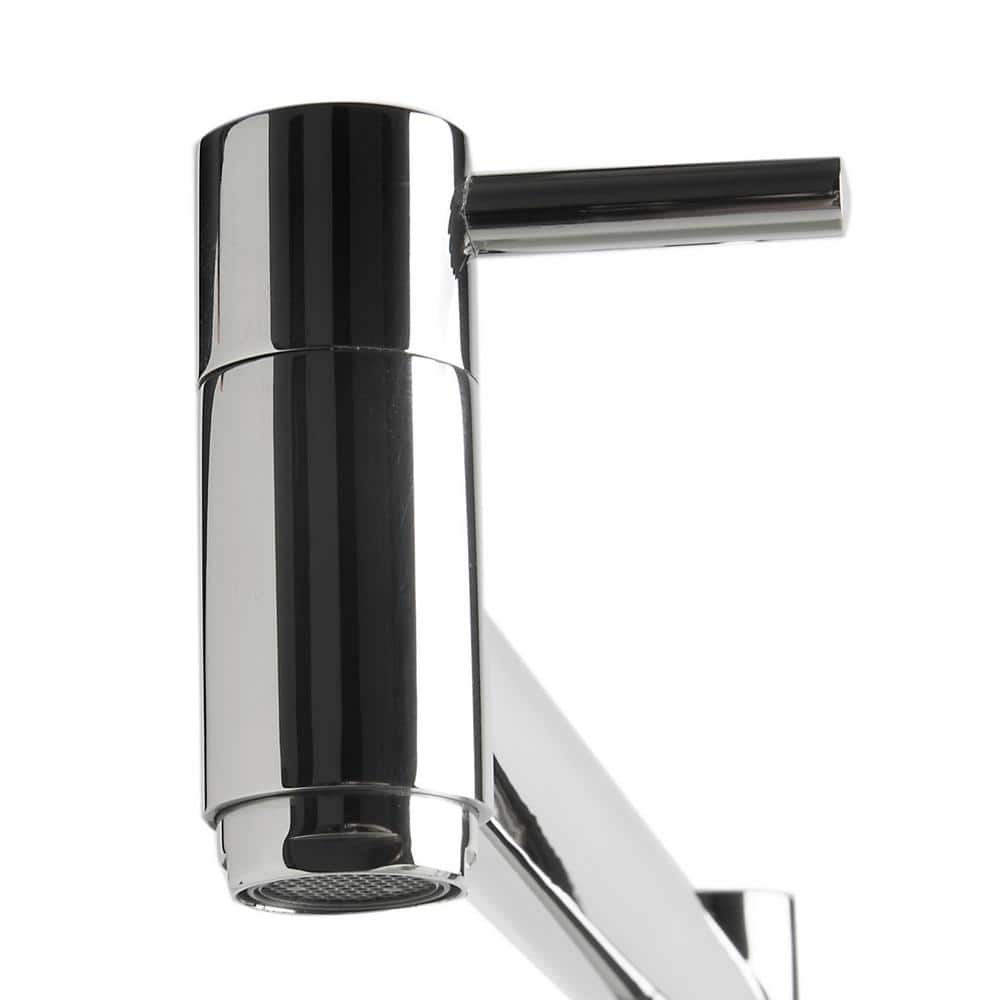 Polished Stainless Steel Retractable Pot Filler Faucet