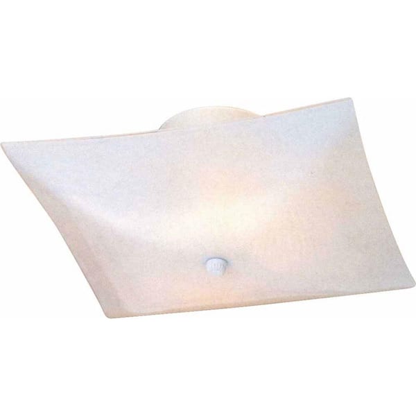 Volume Lighting 3-Light White Semi-Flush Mount