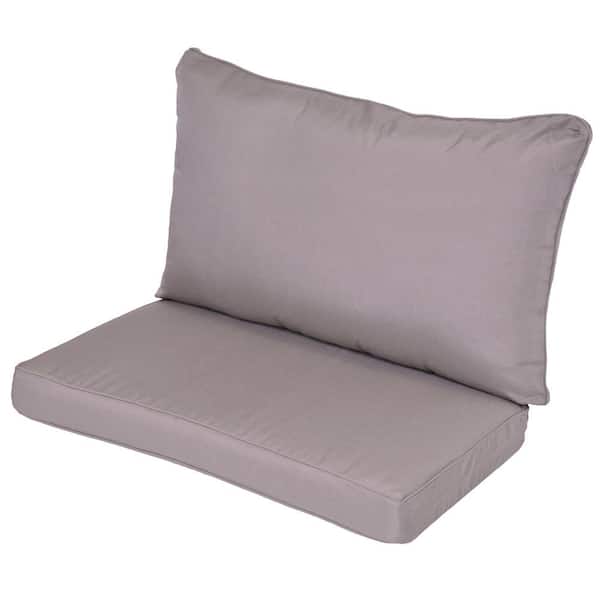 Unbranded Sauntera Gray Replacement Outdoor Lounge Chair Cushion