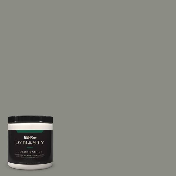 BEHR DYNASTY 8 oz. #N380-5 Naturalist Gray One-Coat Hide Semi-Gloss Enamel Stain-Blocking Interior/Exterior Paint and Primer Sample