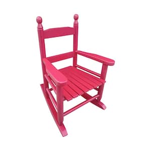 Red Wood Outdoor Rocking Chair for Children Kids Ages 3 to 6