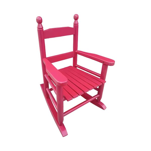 GAWEZA Red Wood Outdoor Rocking Chair for Children Kids Ages 3 to 6