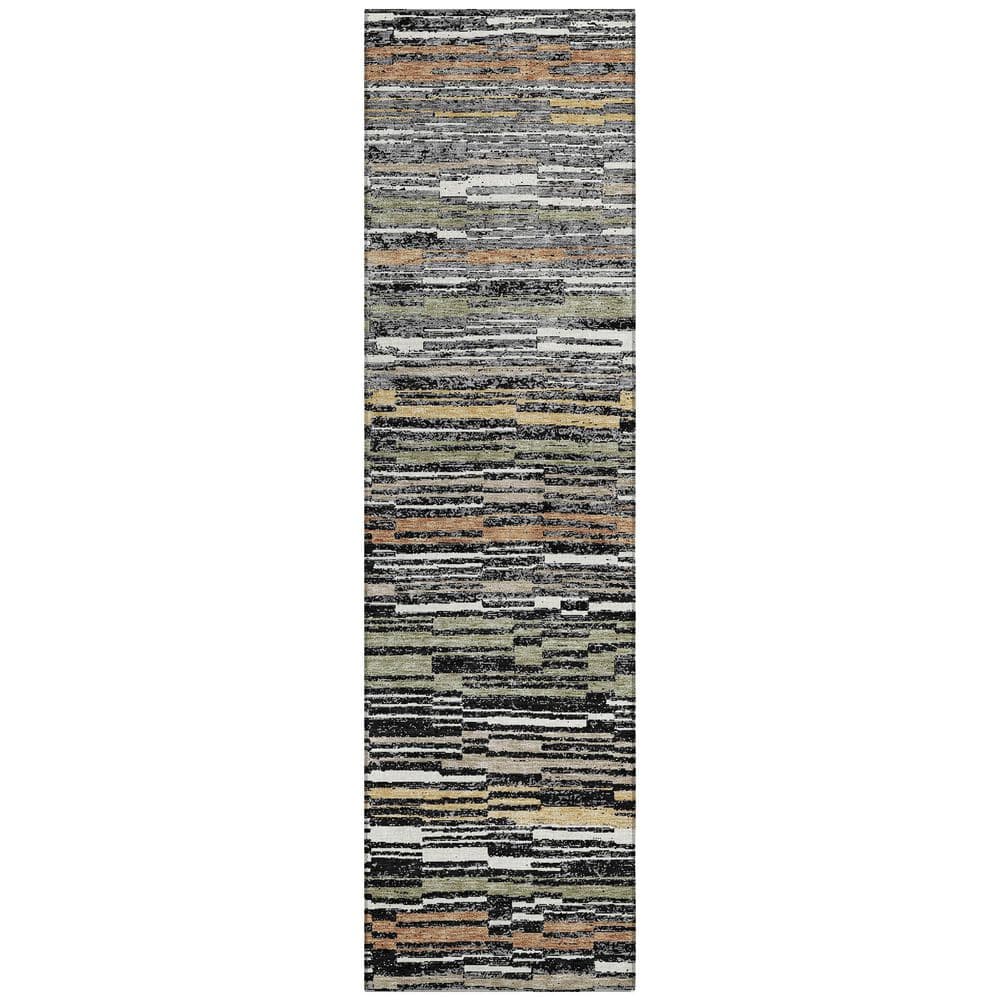 Chantille Machine Washable Indoor/Outdoor Abstract ACN2908 Black 2 ft. x 7 ft. Runner Rug price history on PriceWatchPro