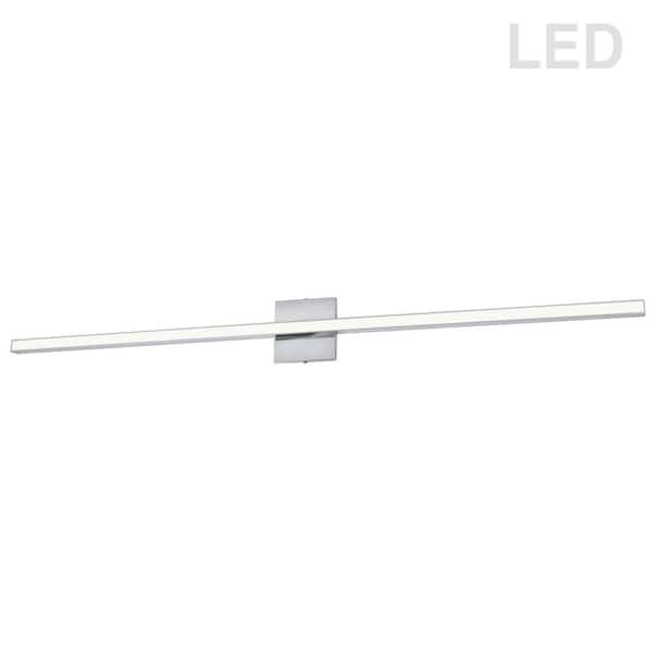 Dainolite Arandel 1-Light 47.5 in. Polished Chrome LED Vanity Light Bar with Ambient Light
