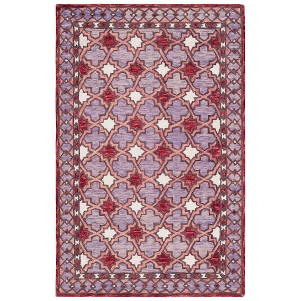 SAFAVIEH Aspen 6 ft. x 9 ft. Red/Pink Transitional Floral Area Rug