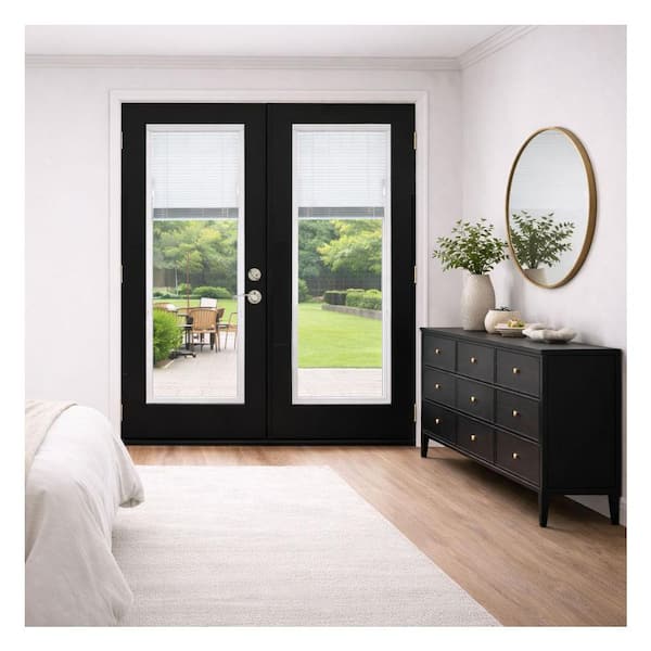 MP Doors 72 in. x 80 in. Black Right-Hand Inswing Premium