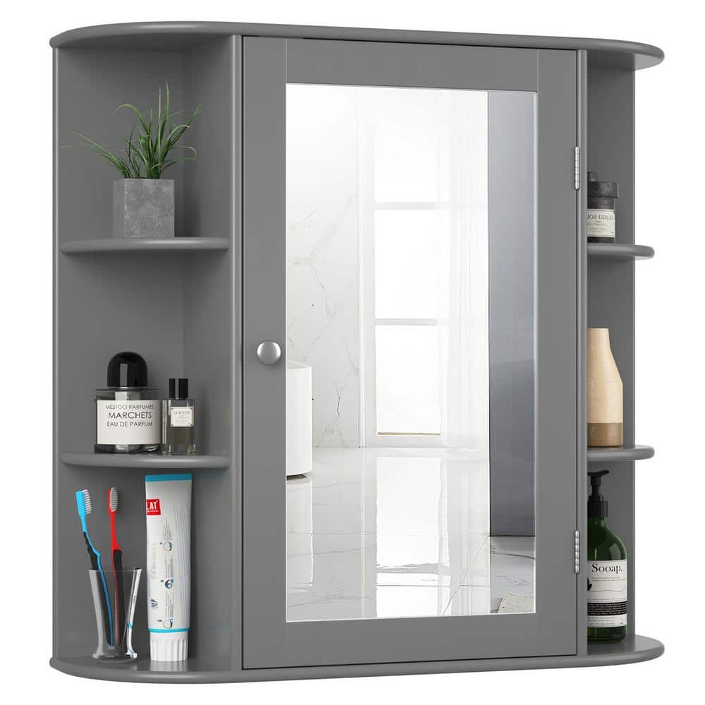 Wall Mounted Bathroom Medicine Cabinet Storage Cupboard w/ Towel Bar,  24''x8.5''x24'' - Harris Teeter