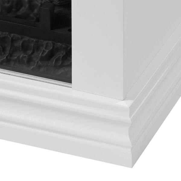 StyleWell Wheaton 31 in. Freestanding Wooden Infrared Electric Fireplace in  White 150434 - The Home Depot