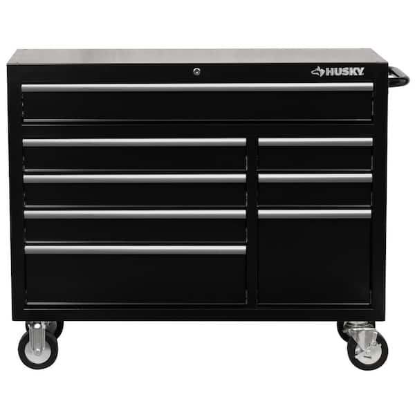 Husky - 46 in. 14-Drawer Tool Chest and Cabinet Combo in Black