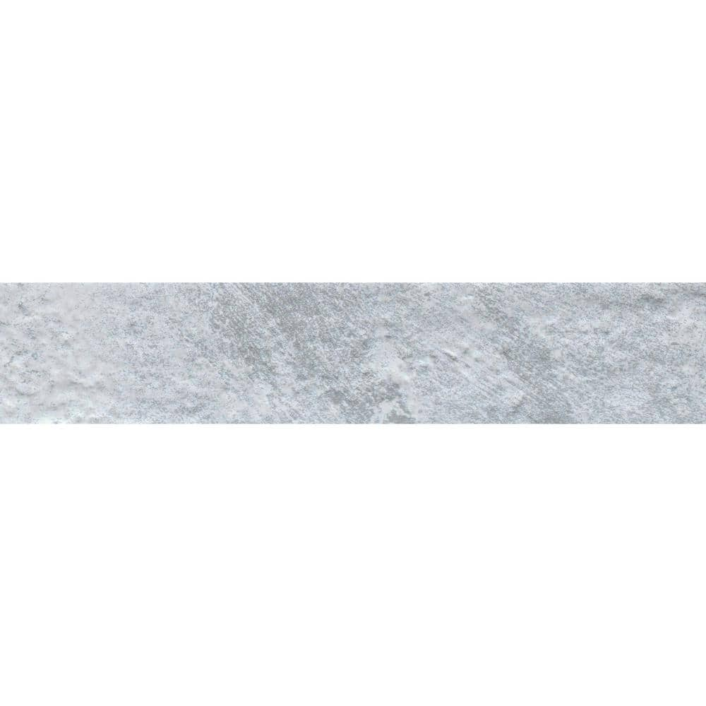 EMSER TILE Brique Silver 2.36 in. x 9.84 in. Matte Subway Porcelain ...