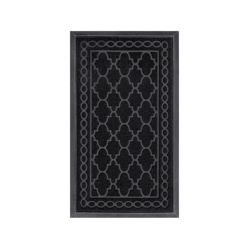 Geo Enkianthus 17 in. x 30 in. Black Non Slip Door Mat Indoor/Outdoor price history on PriceWatchPro