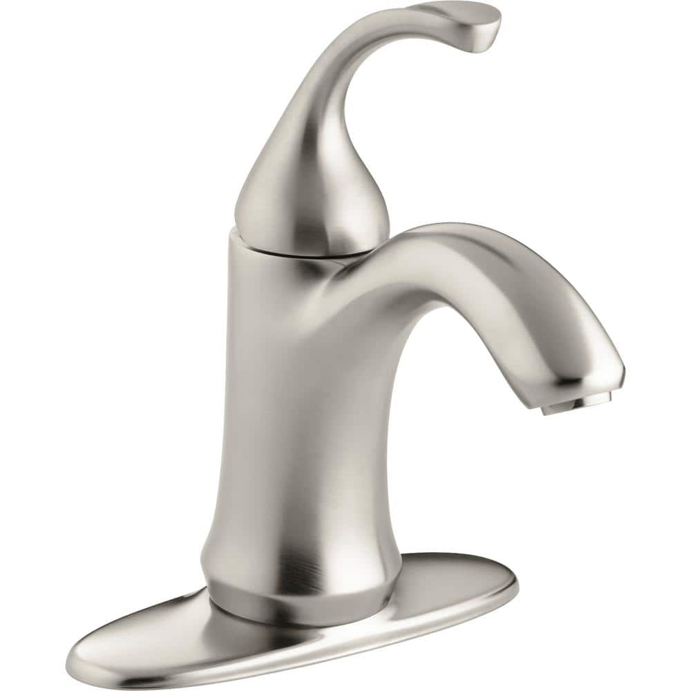 Reviews For Kohler Forte Single Hole Single Handle Low Arc Water Saving Bathroom Faucet In Vibrant Brushed Nickel K 10215 4 Bn The Home Depot