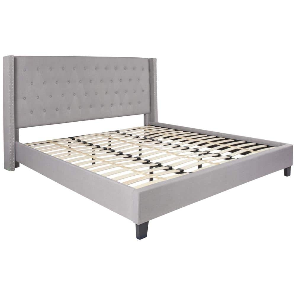 Carnegy Avenue Light Gray King Platform Bed CGA-HG-228492-LI-HD - The ...