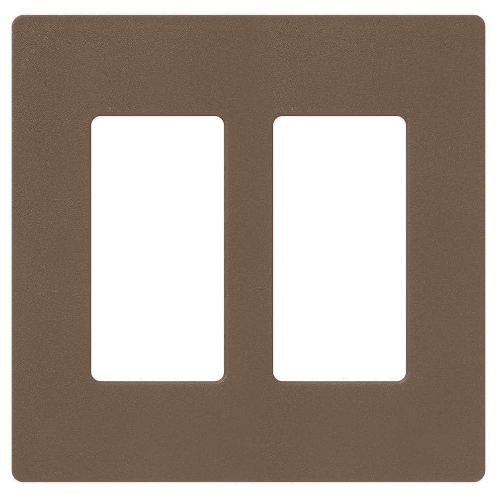 Lutron Claro 2 Gang Wall Plate for Decorator/Rocker Switches, Satin