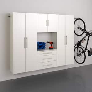 HangUps 4-Piece Composite Garage Storage System in White (90 in. W x 72 in. H x 16 in. D)