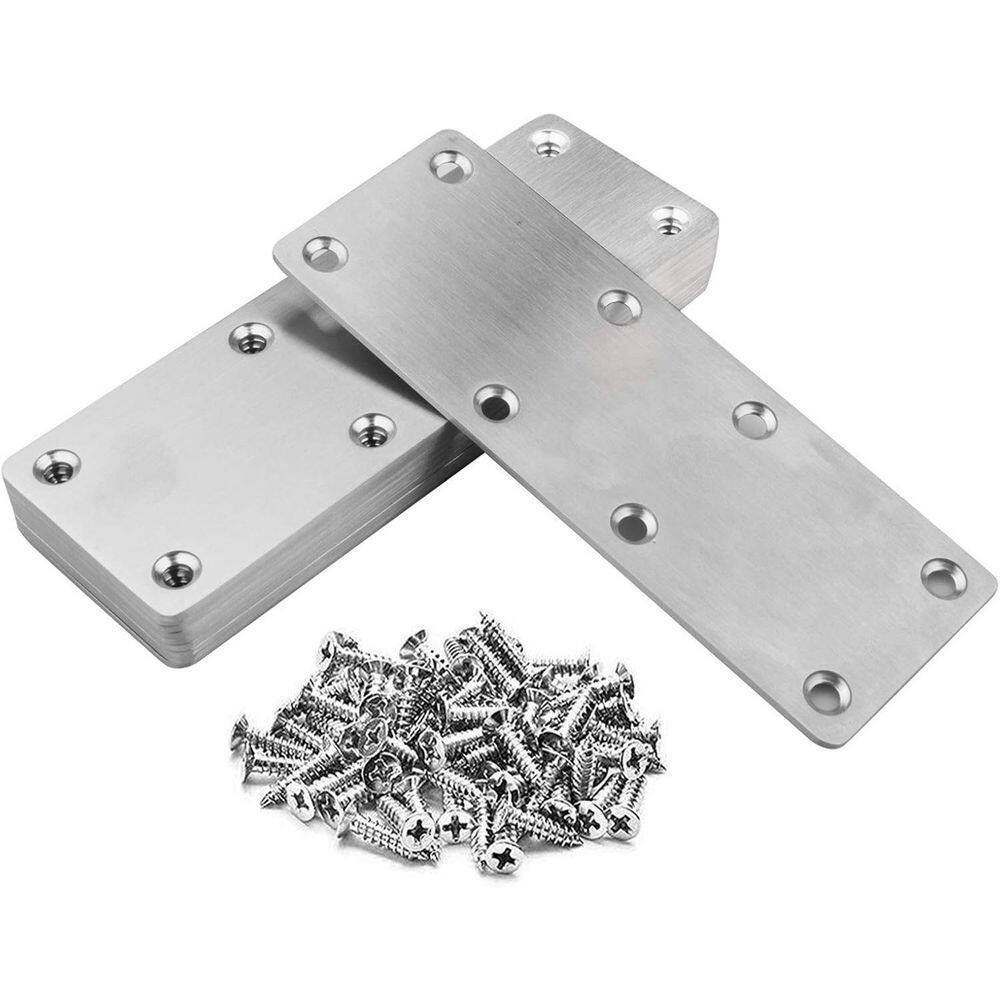 5.51 in. x 2 in. Straight Brace Flat Bracket Mending Plate, 1.9 mm Thickness with 201 Stainless Steel Screw, 10-Pack price history on PriceWatchPro