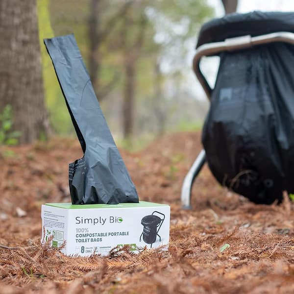 Simply Bio 13 gal. Compostable Trash Bags with Handle, Eco-Friendly, Heavy-Duty, 0.87 mil, 30-Count